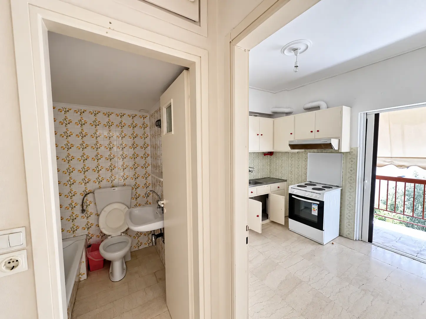 Kitchen and bathroom view